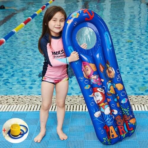 Beach Air Mattress Children Inflatable Floating Row With Handle Periscope Swimming Floating Sleeping Bed Water Sport 114cmx50cm