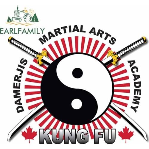 EARLFAMILY 13cm x 11cm For Damerjis Martial Car Styling Stickers Waterproof Creative Decal Laptop Windows Occlusion Scratch