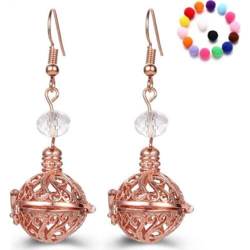 Exqusite Paisley Locket DIY Girl`s Essential Oil Diffuser Earring