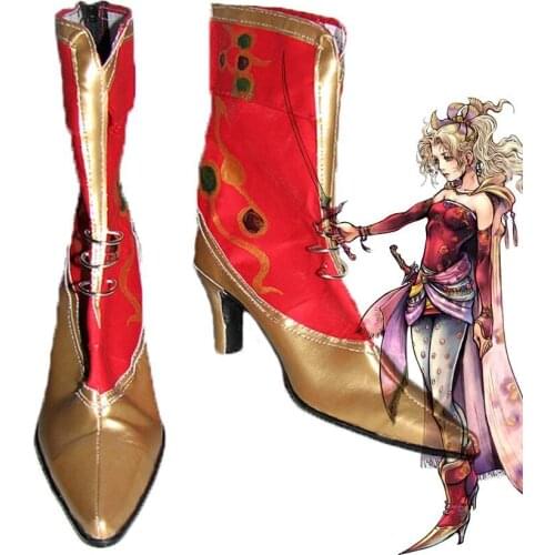 FF6 Terra Branford Shoes Cosplay Dissidia Final Fantasy Terra Branford Cosplay Boots High Heel Custom Made