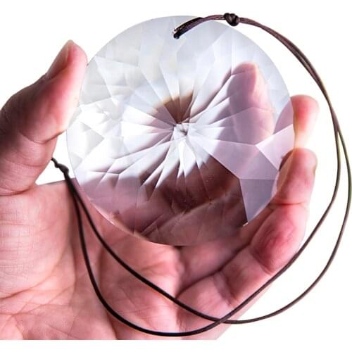 H&D 85mm Crystal Flower Prism Suncatcher Rainbow Maker Chandelier Pendant Ornament Glass Art DIY Hanging For Window Home Decor