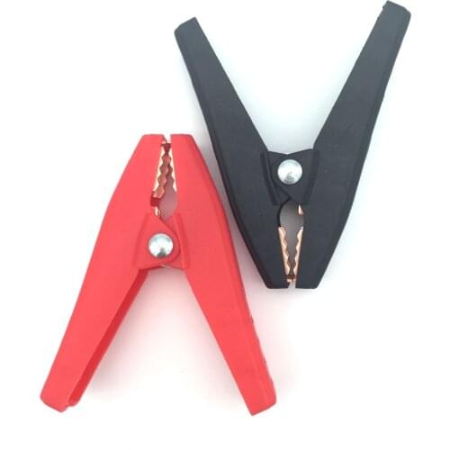 2Pcs 100A Insulated Crocodile Alligator Clip Car Battery Alligator Clips Clamps for Electrical Battery Chargers Crocodile Clips