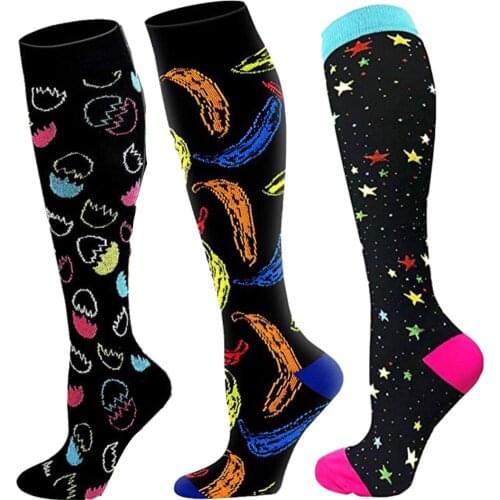 Anti Fatigue Women Men Compression Socks Yoga Golf Hockey Crossfit Socks Varicose Veins Socks Fit For Edema, Diabetes, Swelling
