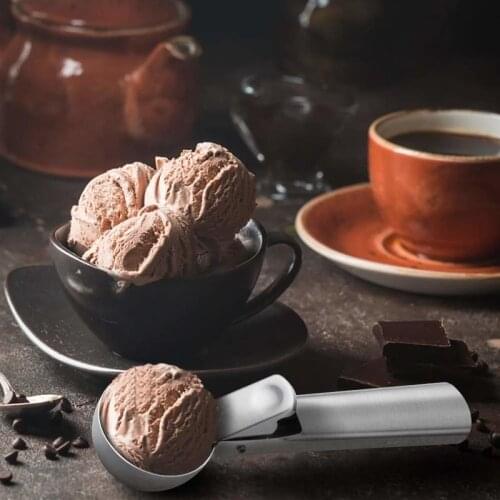 Ice Cream Scoops Stainless Steel Digger Fruit Non-Stick Spoon Kitchen Tools Mashed Potatoes Watermelon Jelly Yogurt Cookies