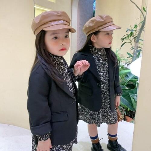 Girls Small Suit Coat 2020 Autumn New Style Korean-style Children Fashion Western Style Long-sleeved Upper Garment