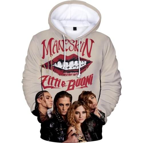 3D Print Maneskin 3D Style Slim men Fashion Hoodies Sweatshirt 2021 New Trend Casual Street Clothing