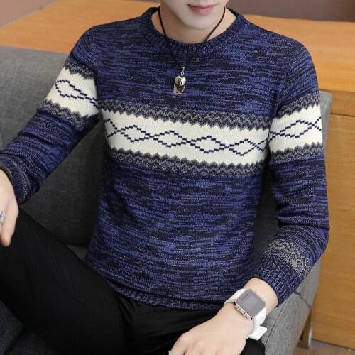 Men Sweater Teenage Boys 2020 New Arrival Autumn And Winter Student Male Knitted Pullover Sweater Korean Style Hot Selling M11