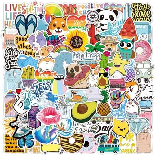 10/50/100pcs VSCO Stickers Girl Essential Stuff for Water Bottles Laptop Guitar Suitcase Phone Graffiti Sticker Decal Kid Toy