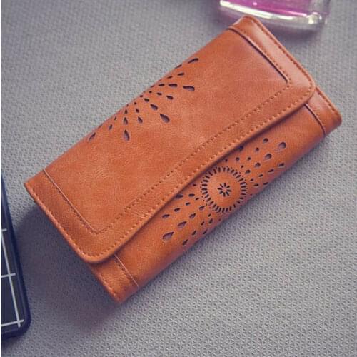 New Fashion Ladies Women Boho PU Leather Wallet Clutch Bag Phone Card Holder Long Purse