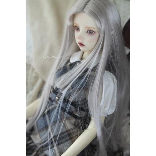 BJD doll wig is suitable for 1/3 /1/4 size high temperature silk wig in two cuts of flat long straight hair doll accessories
