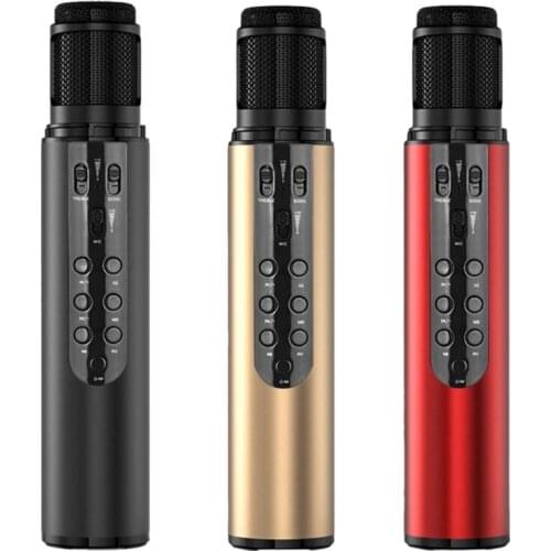 Portable Handheld Mic Speaker Microphone Wireless Singing Machine Bluetooth-compatible Speaker for Cell Phone PC