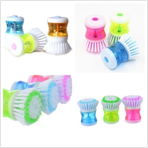 Utensil Dish Brush Pot Clean Brush Washing Up Liquid Soap Dispenser Kitchen Tool Dishwashing Brush Cleaning Brushes