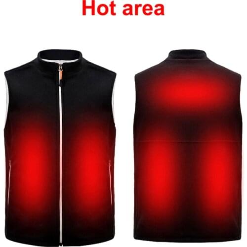 Drop ship 2019 Outdoor Men Electric Heated Vest USB Heating Vest Winter Thermal Polyester Camping Hiking Warm Hunting Jacket