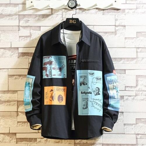 Plaid Men Long Sleeve Punk Shirt Loose Japanese Streetwear Fashion 2020 HIP HOP Casual Shirts Plus Asian Size M-5XL