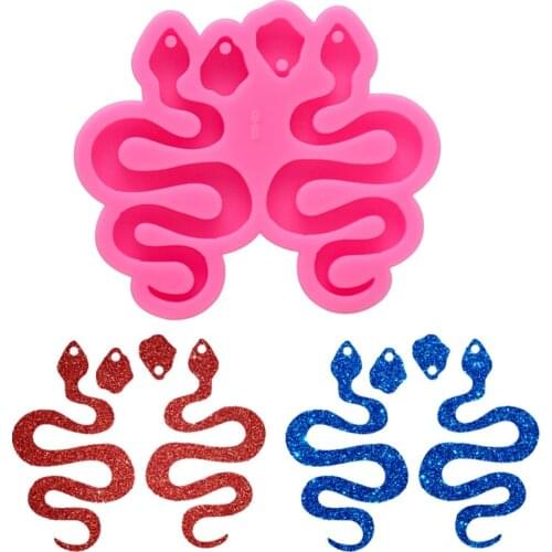 Snake Earring Epoxy Resin Mold Keychain Pendant Silicone Mould DIY Crafts Tools