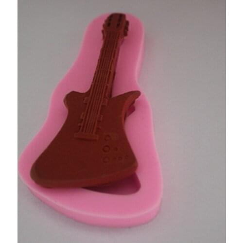 F1059 Violin Silicone Fondant Mold Gum Paste Cake Decorating cake topper Mould