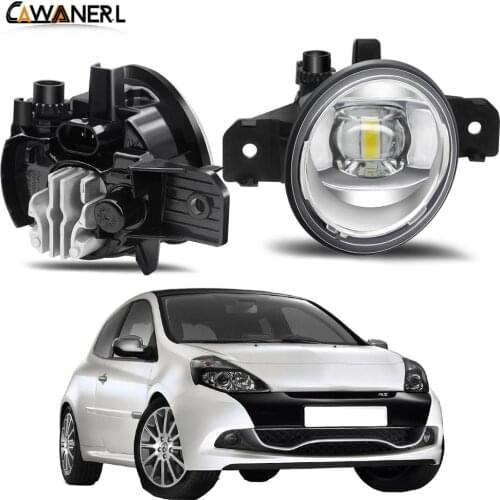 Fog Light Assembly 30W Car Passenger + Driver LED Lens Fog Light Daytime Running Lamp H11 12V For Renault Clio 3/III 2005-2014