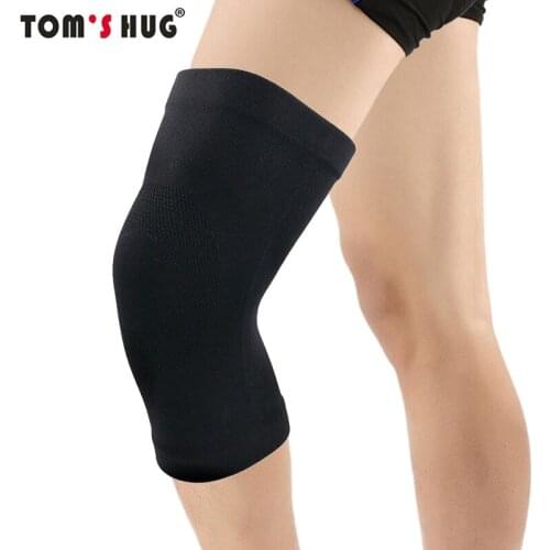1 Pcs High Elastic Sport Knee Pad Support Toms Hug Pressure Reducing Ring Kneepads Summer Air Conditioning Room Thin Warm Black