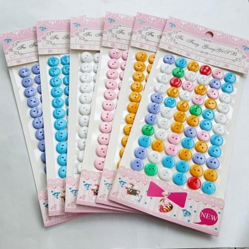 12 Sheets 66pcs/sheet 12mm Button Sticker STRIP Self-adhesive Scrapbooking Paper Cards Children Dolls Puppy album Cloth GiftsDiy