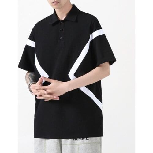 2021 Summer Mens Lapel Collar Short Sleeve T-shirt Printing Fashion Trend Tshirts High-quality Streetwear T Shirts Size M-5XL