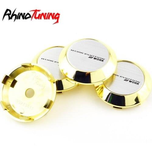 4pcs 70mm 63mm VS Work Emblem Car Wheel Center Caps Rim Hub Wheels Badge Auto Styling Accessories