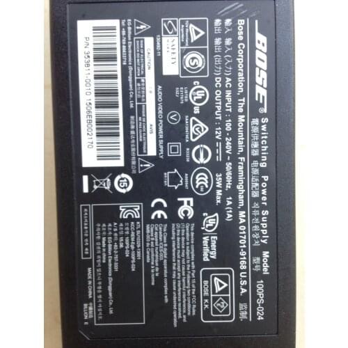 100PS-024 12V35W AC DC Adapter For Bose 96PS-070 Fit Lifestyle T10 T20 V10 V20 V25 V30 V35 SEA# SH# 135 235 535 525 520 Power