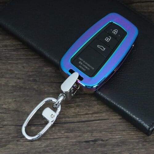 Aluminium Alloy Car Key Bag Key Case Cover For Toyota Camry Corolla C-HR CHR Prado 2018 Key Protection