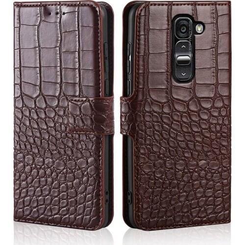 Phone Case for LG G2 Mini Case Wallet Crocodile Texture Leather Book Design Phone Coque Capa With Strap Card Holders