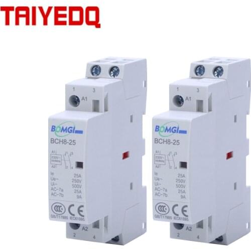 CT-25 AC Household contactor 230V 25A 2 NO/2NC or 1NO+1NC modular contactor 16A/20A/25A 2P 50/60HZ