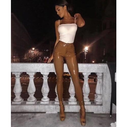 Женские кожаные брюки Cutseber China At AliExpress