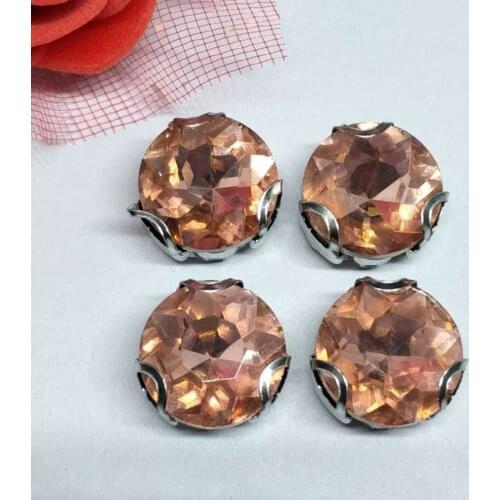 The Stone Flower Water red Crystal Glass Sewing Rhinestones with D Shape Claw DIY Jeans Woman and Wedding Dresses