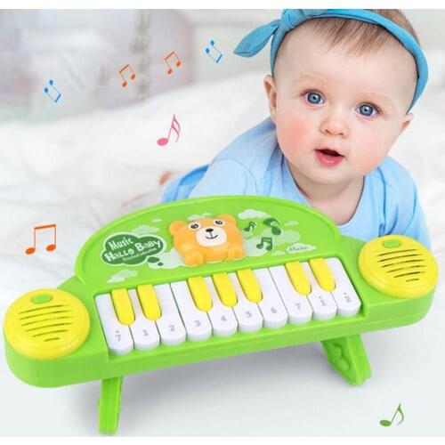 Childrens Toy Musical Instrument 10Key Dual-Mode Mini Cartoon Electronic Organ Music Small Piano Puzzle Education Birthday Gift