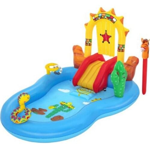 2.64x1.88x1.40m Large Kids Yard Garden Lawn Inflatable Spray Water Splash Play Pool with Slide