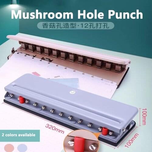 2021 New T-hole Puncher Mushroom Hole Multi-function A4 Paper Porous B5 A5 10-hole Binding Clip Loose-leaf Puncher 6hole Puncher