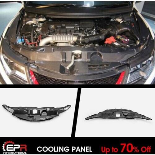 For 15-17 Honda Civic FK2 TyR Carbon Glossy Finished OEM Cooling Slam panel Interior Car accessories