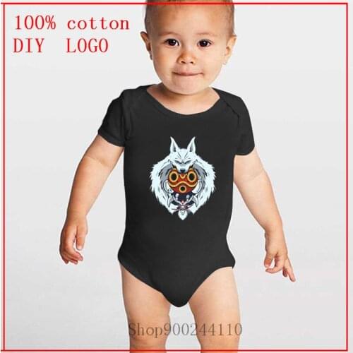Spirit-Princess Anime Movie Princess Mononoke Studio Ghibli Bodysuit Baby Newborn Rompers Unisex Jumpsuit Short Sleeve For Baby