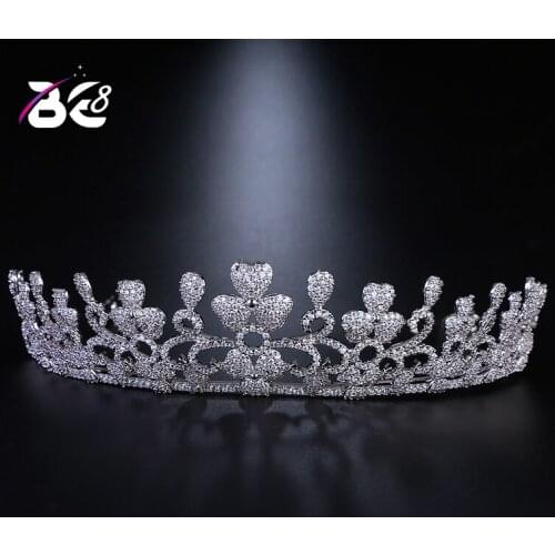 Be 8 High Quality CZ Tiara King Crown Wedding Hair Jewelry Bridal Accessories Hot Sale Tiara De Noiva H079