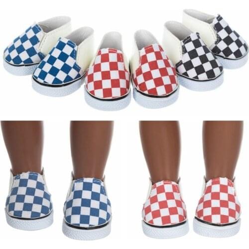 5.5*3cm Black Blue Red White Grid Pattern For 14.5inch Doll 1/6 BJD Exo Doll Dress Up Toys Accessories Girls Gift