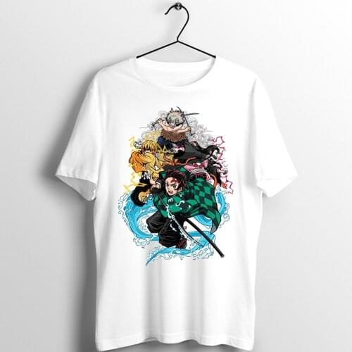 2020 New Womens T-Shirts Cartoon Print Demon Top Female T Shirts Plus Size Cartoon Round Neck Streetwear Ladies Clothes