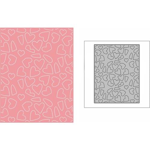 New Heart Shape Background Plate 2021 Metal Cutting Dies for DIY Scrapbooking and Card Making Embossing Craft Decor No Stamps