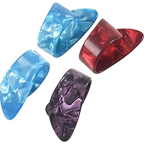 New 4 Pieces Celluloid Guitar Thumb Picks