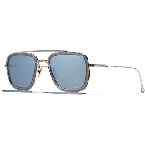 Iron Man pure titanium sunglasses man square acetate eyeglasses Pilot Double Bridge Edith fashion woman Sun Glasses