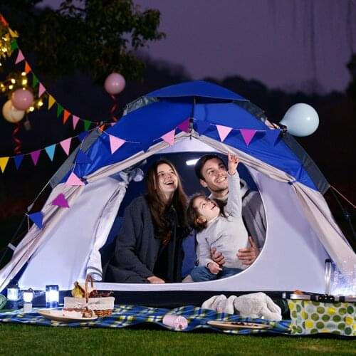 Outdoor tent 3-4 people double-layer rainproof camping supplies family new speed automatic camping equipment