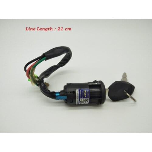 A252 Motorcycle Ignition Switch Door Start Switch Key for Electric Door Lock Motocross Vehicle Carburetor Motorbike Accessories