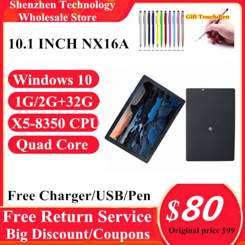 Flash Deal Windows 10 NX16A 2G RAM 32G ROM 10.1'' Tablet PC Z8350 CPU 5000mAh Battery Bluetooth-Compatibl Dual Cameras Earphone