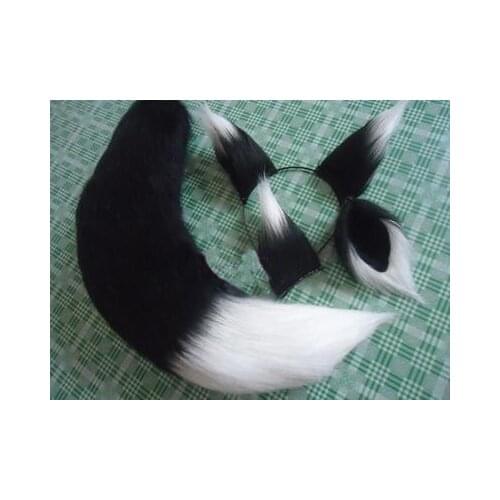 Handmade Plush Fox Tail Cat Ears Fox Ears Hairpin Headband Halloween Costume Cosplay Accessory Cosplay Props