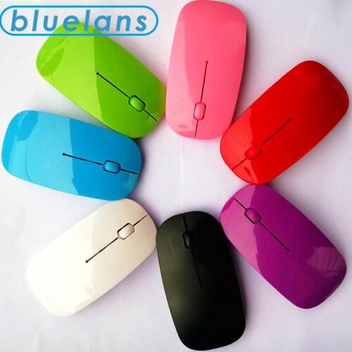 Portable Stylish Creative Mini Ultra Slim Cute Mouse Colorful Office Mouse Laptop PC Wireless Desktop Mouse With 2.4G Receiver