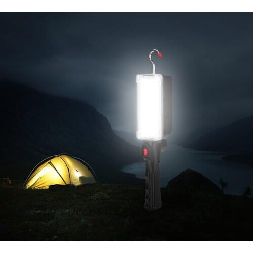 Portable Lantern Flashlight Power By 2*18650 Battery LED COB Magnetic Work Lighting Linternas for Camping Night Fishing Lamp