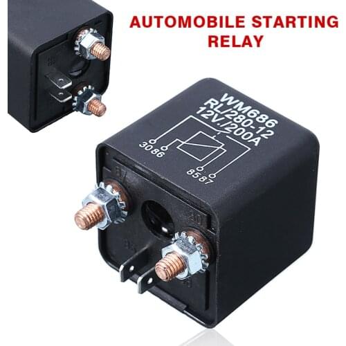1pc Battery Car Auto 200A Cut-off Relay Starter Relay Additional Battery 12V Second Battery Repair Accessories Parts