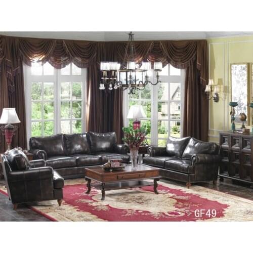 Modern sectional real leather sofa canapé moelleux of leather luxury sofa set moderne Ledersofagarnitur GF49